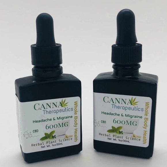 Headache and Migraine Oil 600mg CBD