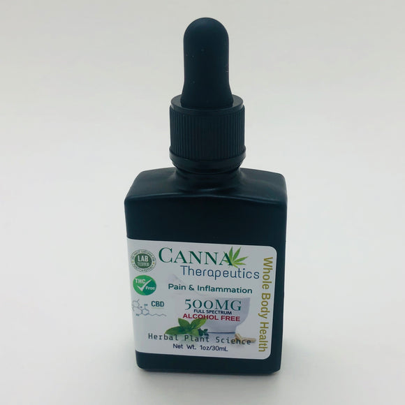 Pain and Inflammation Oil 500mg CBD Alcohol Free