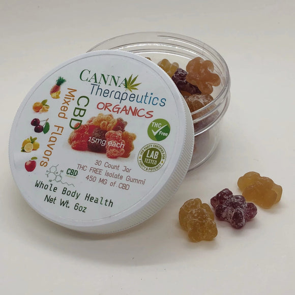 Organic Mixed Flavors Gummies 15mg CBD