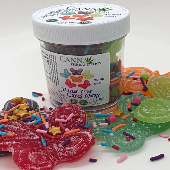 Flutter Your Cares Away CBD Gummies 100mg